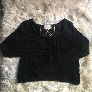Never worn Pins And Needles Black Cropped Sweater